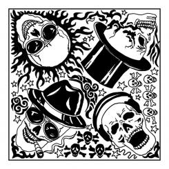 Efco Texturmatte 90 x 90 mm - Skulls 