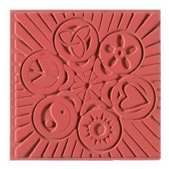 Efco Texturmatte 90 x 90 mm - Symbols Freedom / Freiheits Symbole 