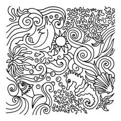 Efco Texturmatte 90 x 90 mm - Under the sea 