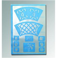 Efco flexible Flex Schablonen selbsthafend A5 Bogen Beeren/Bördüren 