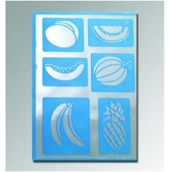 Efco flexible Flex Schablonen selbsthafend A5 Bogen Obst 