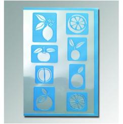 Efco flexible Flex Schablonen selbsthafend A5 Bogen Südfrüchte 