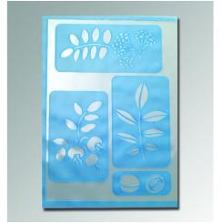 Efco flexible Flex Schablonen selbsthafend A5 Bogen Waldfrüchte 