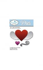 Elizabeth Craft Design Stanzschablone Herz mit Flügeln 5tlg. 