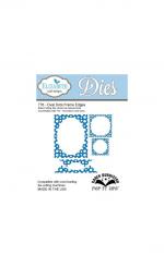 Elizabeth Craft Design Stanzschablone Oval Punkten Rahmenkanten  2tlg. 