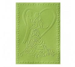 Embossing-Prägefolder/ -schablone Hochzeit Nr.2, 10,6x15cm 