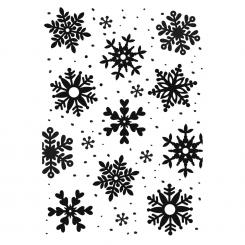 Embossing-Prägefolder/ -schablone Schneeflocken 10,6x15cm 