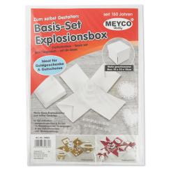 Explosionsbox Basis Bastelset - 1 vorgstanzte Geschenkbox 10x10x10cm 