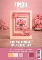 Leinenkartonpack 75 Blatt - je 5 verschiedene Farben- 225-240gr - DIN A5 - 14,8 x 21cm Rosa und Romantik A5 DIN A5 - 14,8 x 21cm | Rosa und Romantik A5