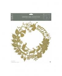 Fenstersticker rund Christm.carol gold 38cm 