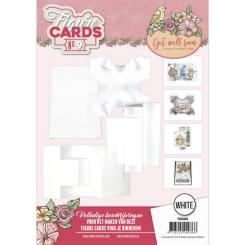 Figuren Karten 9 - Set mit 8 Karten - Weiß 