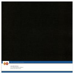 Findit Carddeco Leinenkarton 30,5 x 30,5cm 240g 10 Blatt Schwarz Schwarz