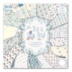 First Edition Papierblock 30,5 x 30,5cm (48 Blatt) 200g - It's a Boy 