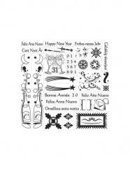 Fiskars Clear Stempel Neujahr 45 tlg. 