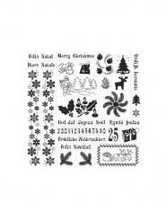 Fiskars Clear Stempel Weihnachten 41 tlg. 