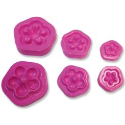 Form für Moosgummi 3tlg - Blume Ø 1,5/2,5/4cm 