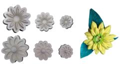 Form für Moosgummi 3tlg - Dahlie Ø 8,5/5,5/3,5cm 