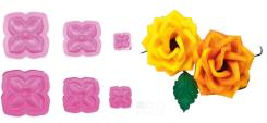 Form für Moosgummi 3tlg - Rose Ø  8,5x8,5/5x5/3x3cm 