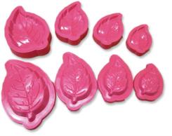 Form für Moosgummi 4tlg - Blätter Ø 4,5/5,5/7/8,5cm 