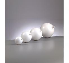 Gartenkugel aus Kunststoff, weiss mit Stutzen versch Größen 