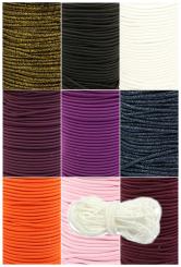 Gummiband rund - Elastisches Band Kordel - Länge 10m ø 2|3mm farbig 