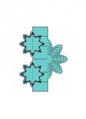 Harmonikaschablone Blume 1 15X10CM 