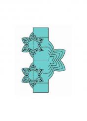 Harmonikaschablone Blume 3 15X10CM 