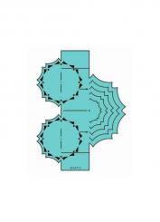 Harmonikaschablone Blume 4 15X10CM 