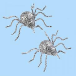Hobbyfun Spinne 4cm silber, 2 Stk. 