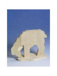 Holz Lämmchen gebückt 29x21x11cm 