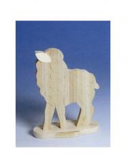 Holz Lämmchen rückw. Blickend 22x27,5x11cm 