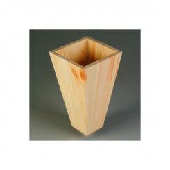 Holz kronische Vase 17cm 