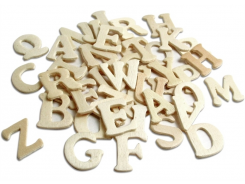 Holzbuchstaben 50 Stk. sort. 