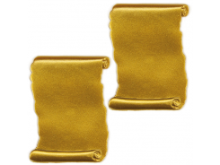 Ideen mit Herz 2x Wachsornament Schriftrolle 