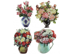 Ideen mit Herz 4x Wachsornament Blumenvasen 