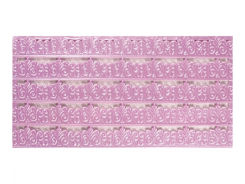 Ideen mit Herz  Wachsbordüren Platte Spitze flieder 