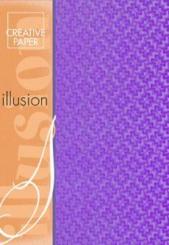Illusion Karten Papier lila A4 / 215GR / 4 BO 