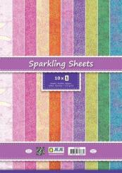 JEJE Pearl-Glitzerkarton DIN A4  215g/m²  - Sparkling Sheets - 10 Bögen 
