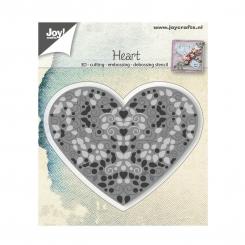Joy!Crafts Schneide- & Prägeschablone 1tlg. - 3D Herz gefüllt 