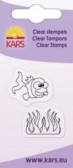 Kars Clear Stempel 2tlg. Fisch 5X6cm 