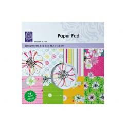 Kars Karton Paper pad spring flowers 15,2x15,2cm/ 24 Bögen 