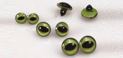 Katzenaugen grün mit Öse 