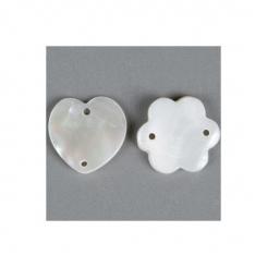 Kettenglied Muschel Blume Herz natur 18-19MM / 20 ST 