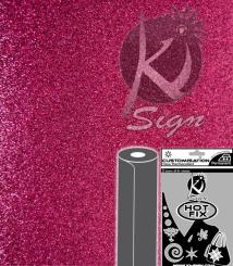 Ki-Sign Bügeltransfer Folie 15 x 20cm - Glitter - pink pink