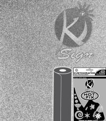 Ki-Sign Bügeltransfer Folie 15 x 20cm - Glitter - silber silber
