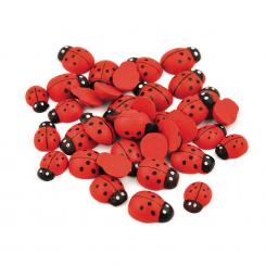 Kleine Holz Marienkäfer 40 St. sort. 