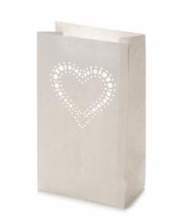 KnorrPrandell Lichttüte Mond und Sterne weiß, 6 Stk. 26,5x15,5x9cm 