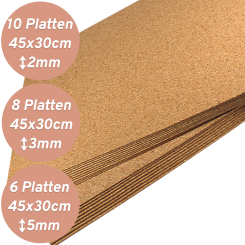 Korkplatten 45x30cm 