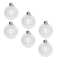 Kunststoff-Kugel 6er Set transparent 6 Stück a 10cm 6 Stück a 10cm