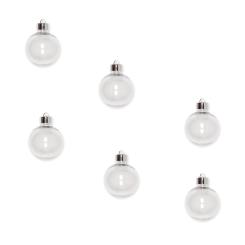 Kunststoff-Kugel 6er Set transparent 6 Stück a 6cm 6 Stück a 6cm